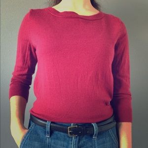 Maroon long sleeved shirt